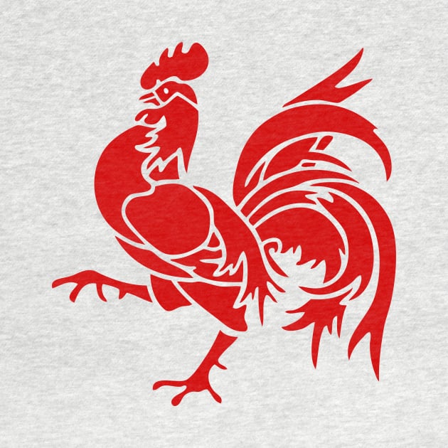 WALLONIE rooster coq by Huggy Mauve